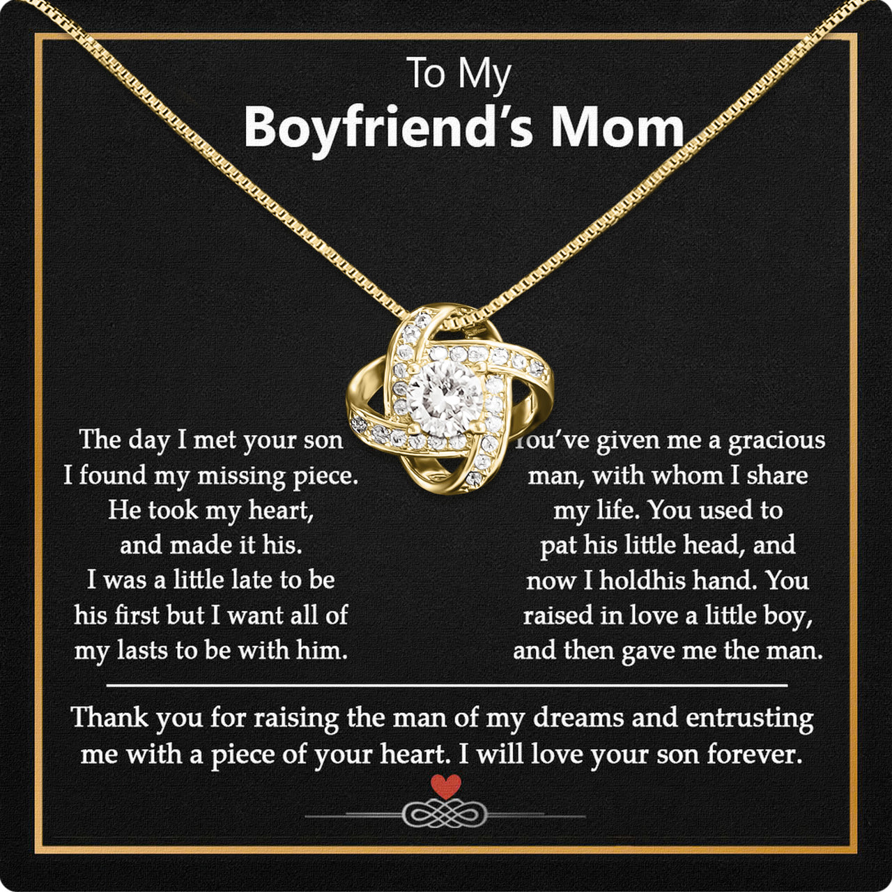 Boyfriend's Mom Necklace: A Heartfelt Gift for the Woman Who Raised Him