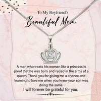 Thumbnail for Boyfriend's Mom Necklace: A Heartfelt Gift for the Woman Who Raised Him