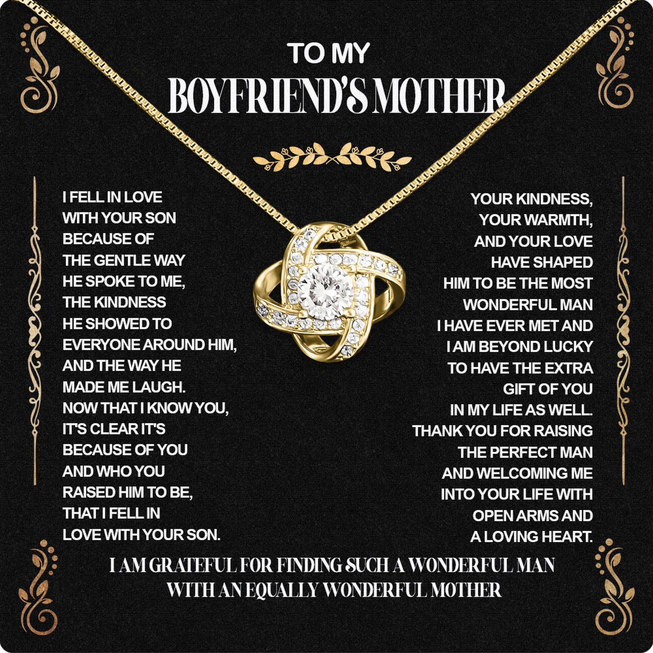 Boyfriend's Mom Necklace: A Heartfelt Gift for the Woman Who Raised Him