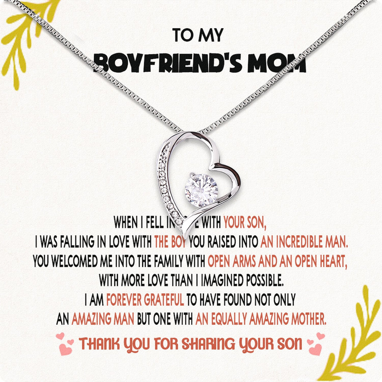 Boyfriend’s Mom Necklace: A Heartfelt Gift for the Woman Who Raised Him