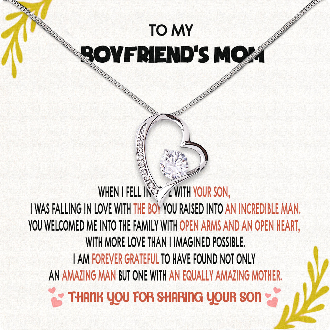 Boyfriend’s Mom Necklace: A Heartfelt Gift for the Woman Who Raised Him