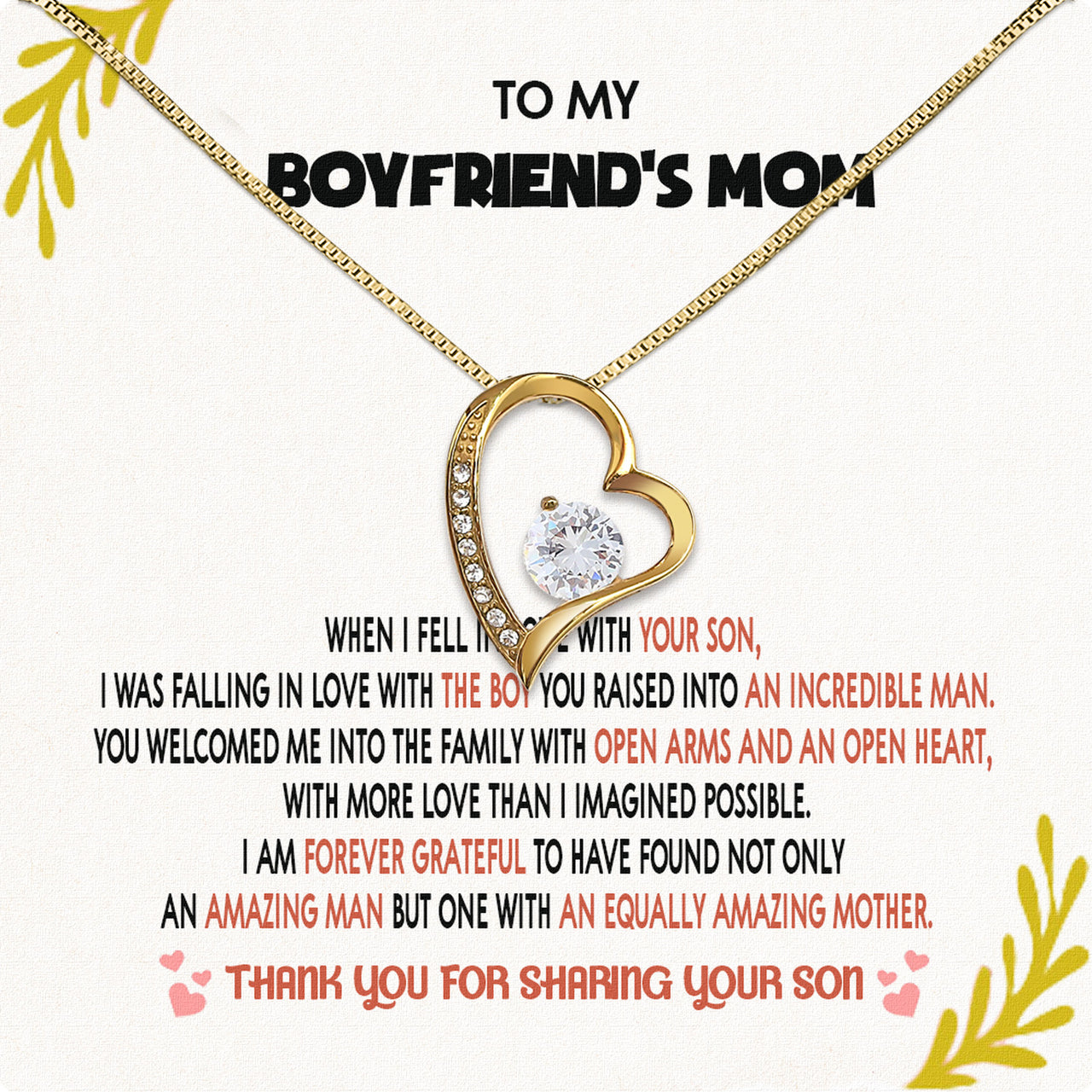 Boyfriend’s Mom Necklace: A Heartfelt Gift for the Woman Who Raised Him