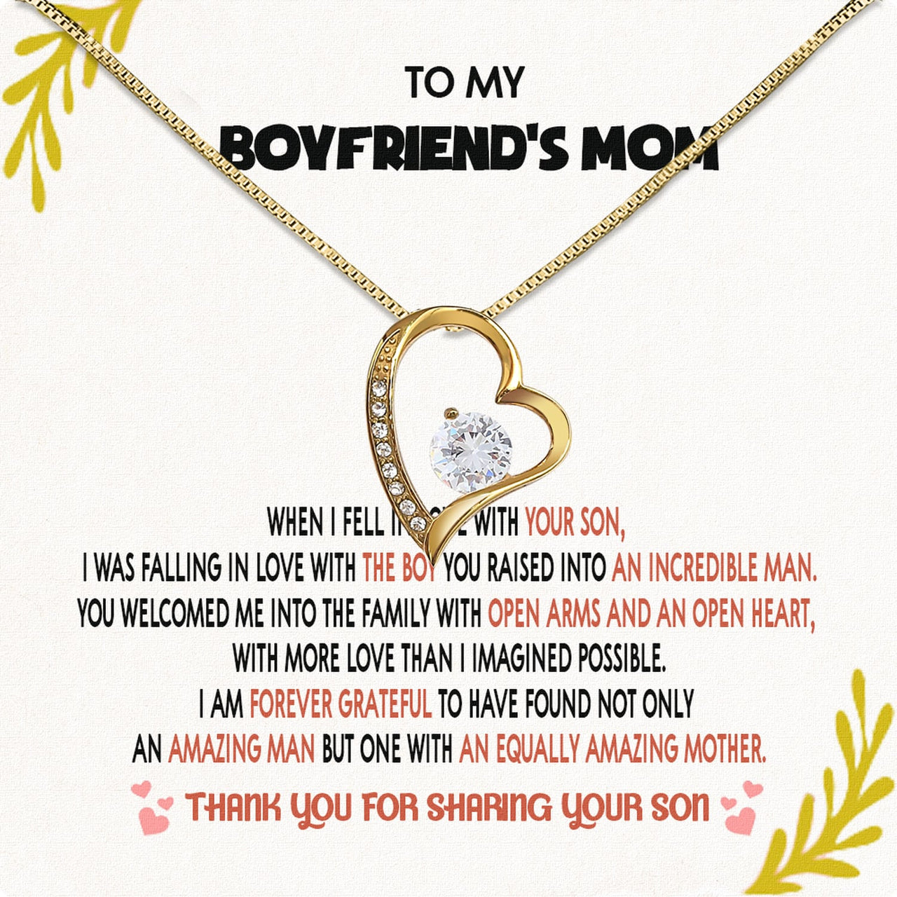 Boyfriend’s Mom Necklace: A Heartfelt Gift for the Woman Who Raised Him