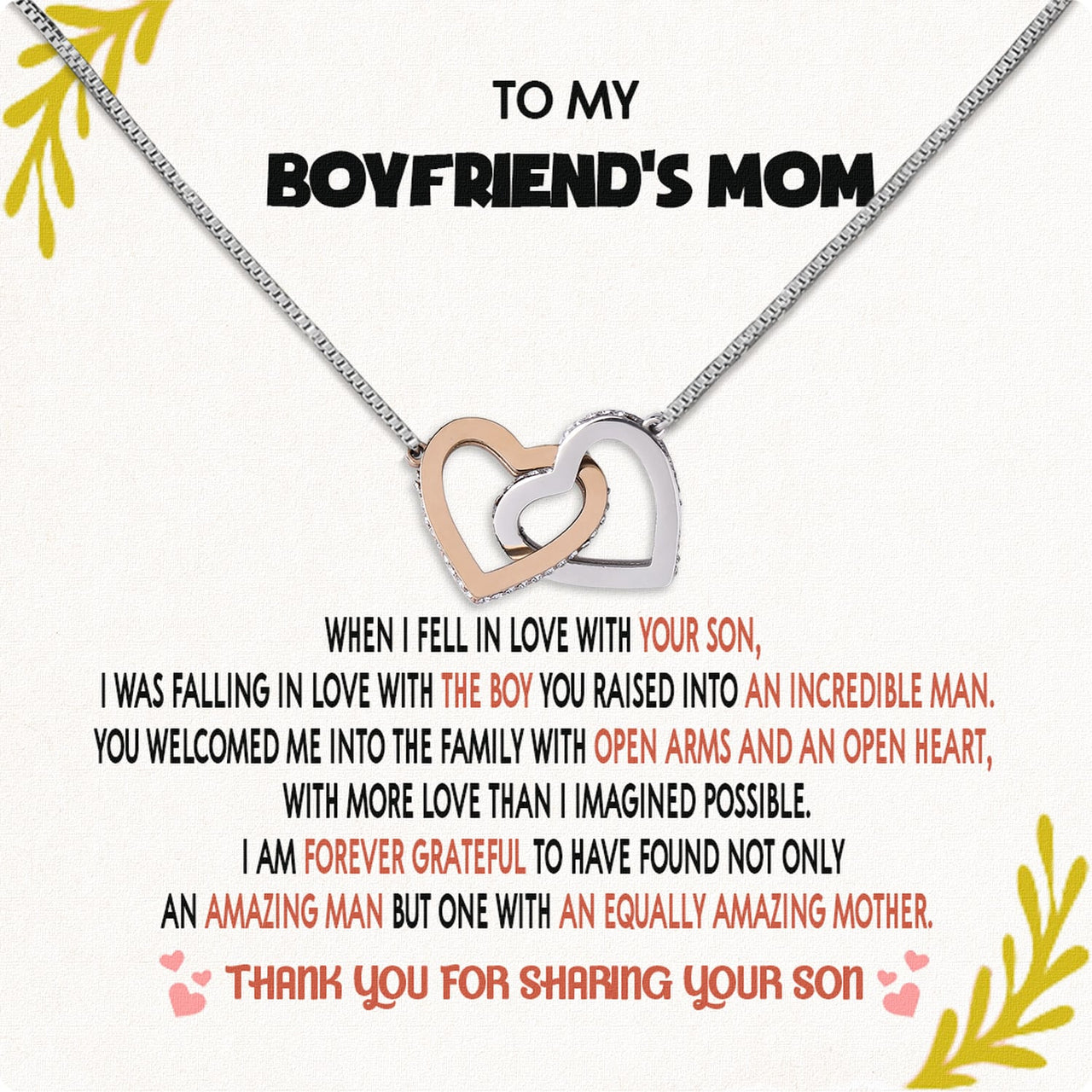 Boyfriend’s Mom Necklace: A Heartfelt Gift for the Woman Who Raised Him