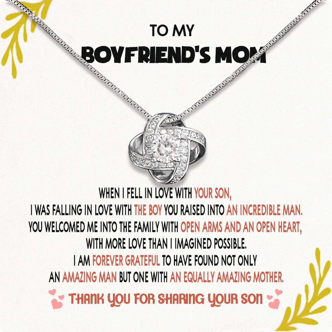 Boyfriend’s Mom Necklace: A Heartfelt Gift for the Woman Who Raised Him