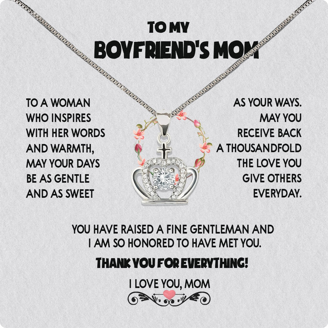 Boyfriend’s Mom Necklace: A Heartfelt Gift for the Woman Who Raised Him