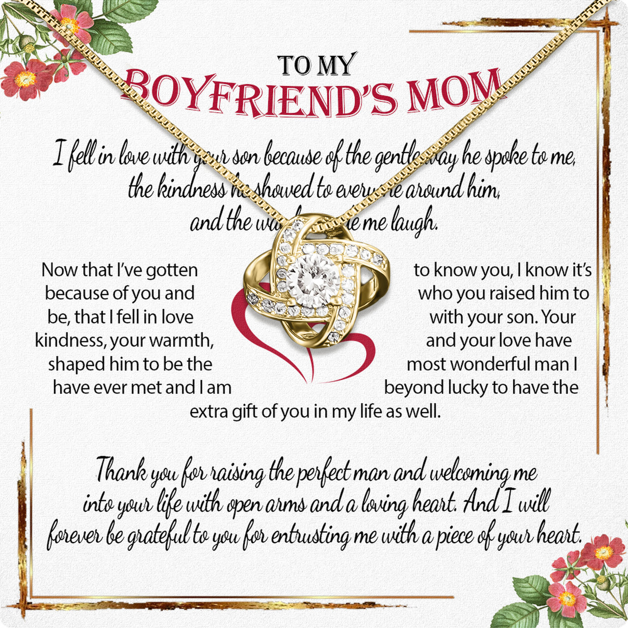 Boyfriend's Mom Necklace: A Heartfelt Gift for the Woman Who Raised Him