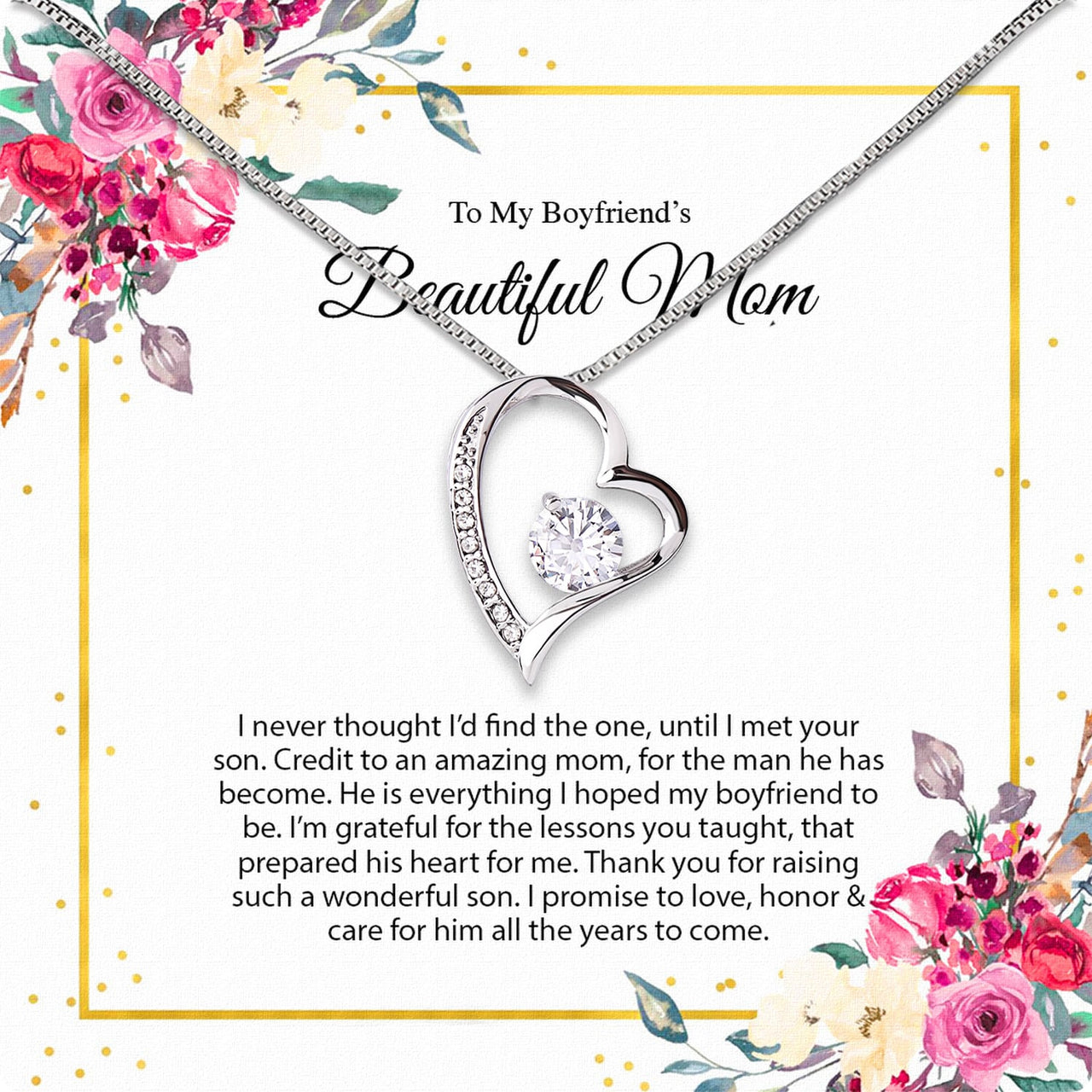 Boyfriend’s Mom Necklace: A Heartfelt Gift for the Woman Who Raised Him