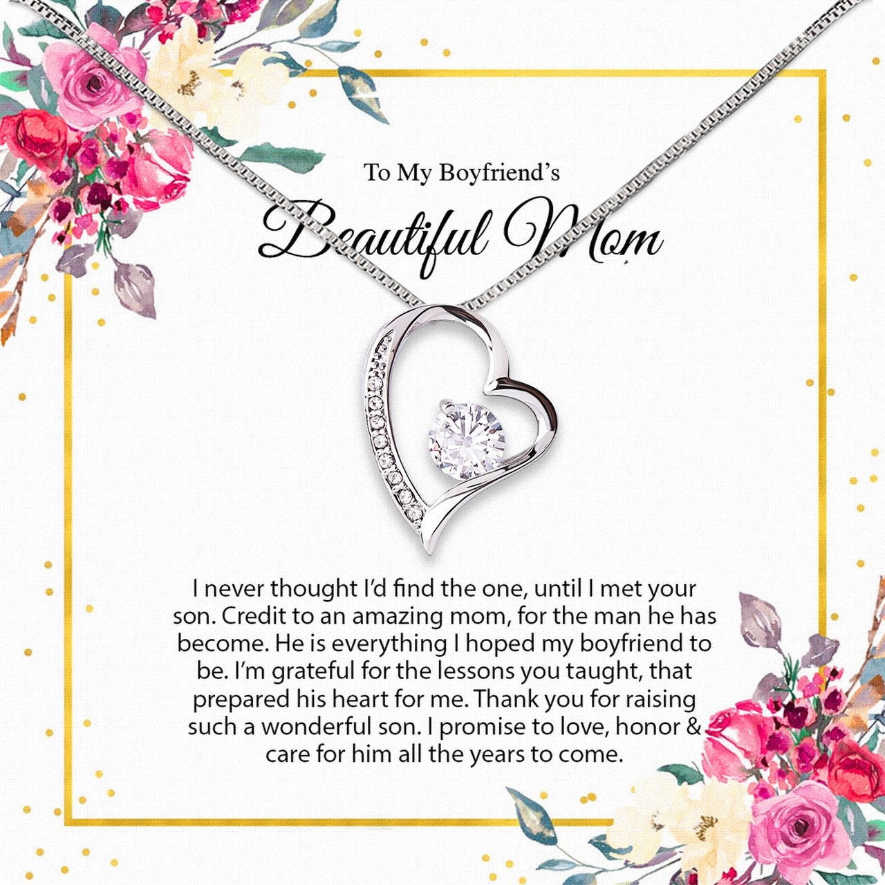 Boyfriend’s Mom Necklace: A Heartfelt Gift for the Woman Who Raised Him