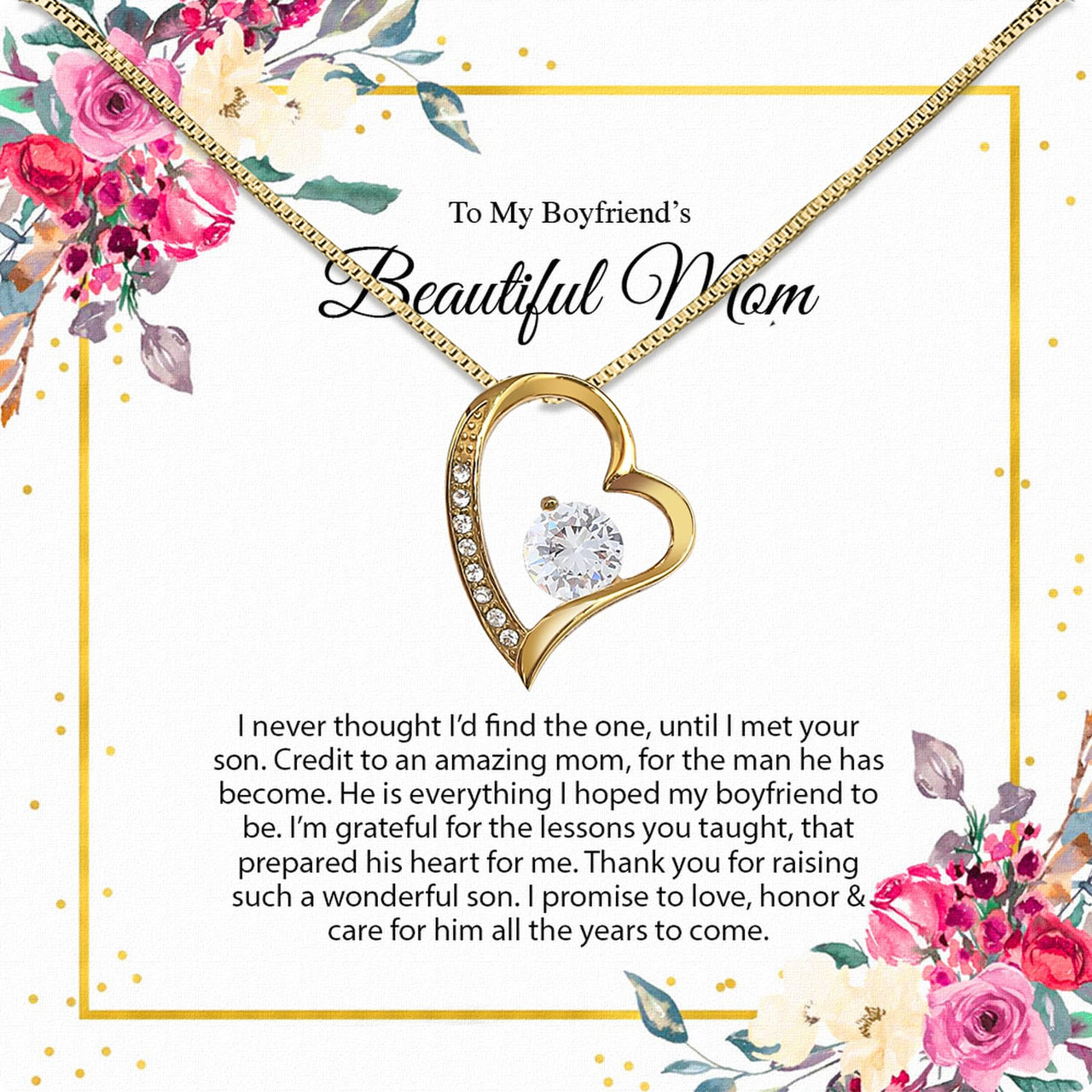 Boyfriend’s Mom Necklace: A Heartfelt Gift for the Woman Who Raised Him