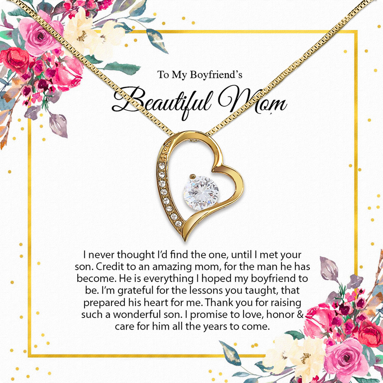 Boyfriend’s Mom Necklace: A Heartfelt Gift for the Woman Who Raised Him