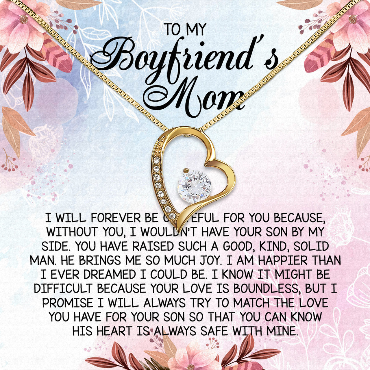 Boyfriend's Mom Necklace: A Heartfelt Gift for the Woman Who Raised Him