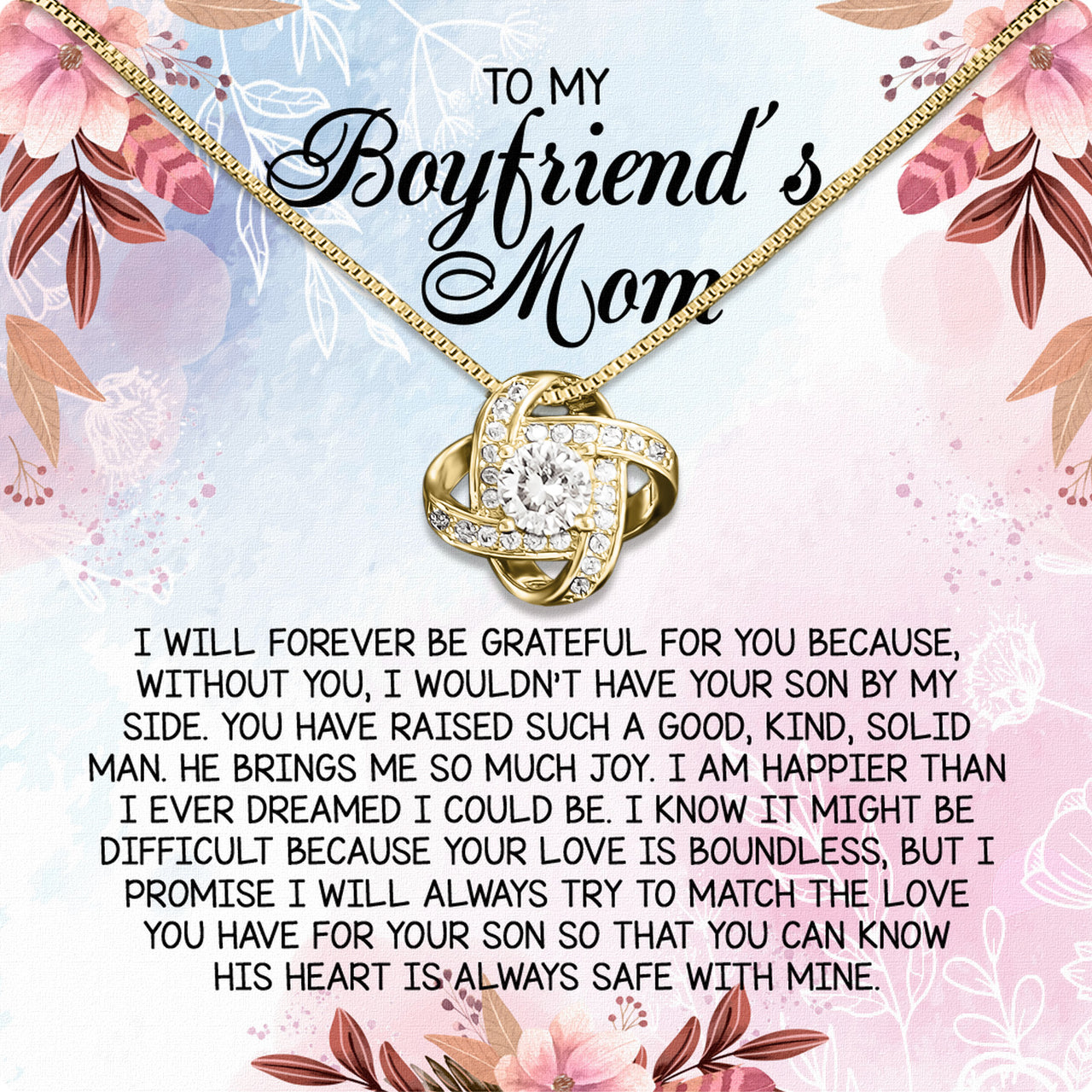 Boyfriend's Mom Necklace: A Heartfelt Gift for the Woman Who Raised Him