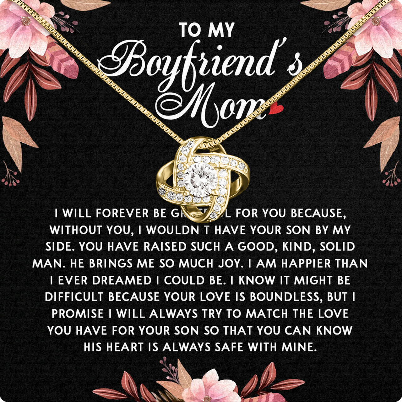 Boyfriend's Mom Necklace: A Heartfelt Gift for the Woman Who Raised Him