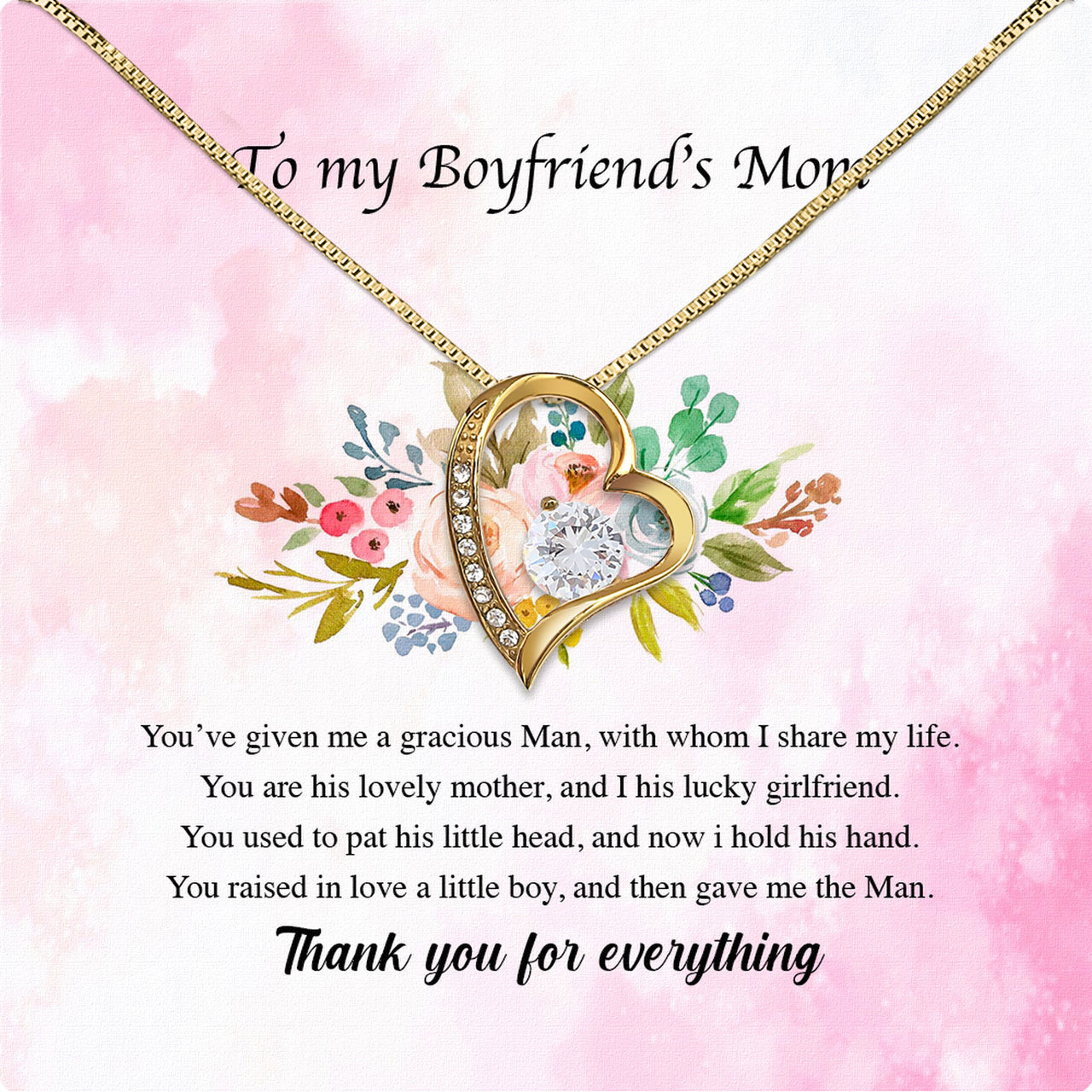 Boyfriend’s Mom Necklace: A Heartfelt Gift for the Woman Who Raised Him