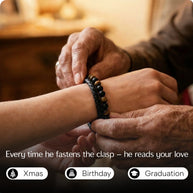 To My Son Bracelet With Heartfelt Message - Tiger Eye Bracelet For Men - Always With You