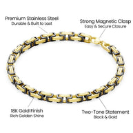 To My Son Bracelet With Heartfelt Message - Byzantine Chain Bracelet For Men - Always Right There