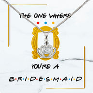 Bridesmaid Necklace With Personalized Message Card