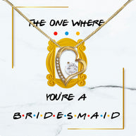 Bridesmaid Necklace With Personalized Message Card