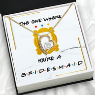 Bridesmaid Necklace With Personalized Message Card