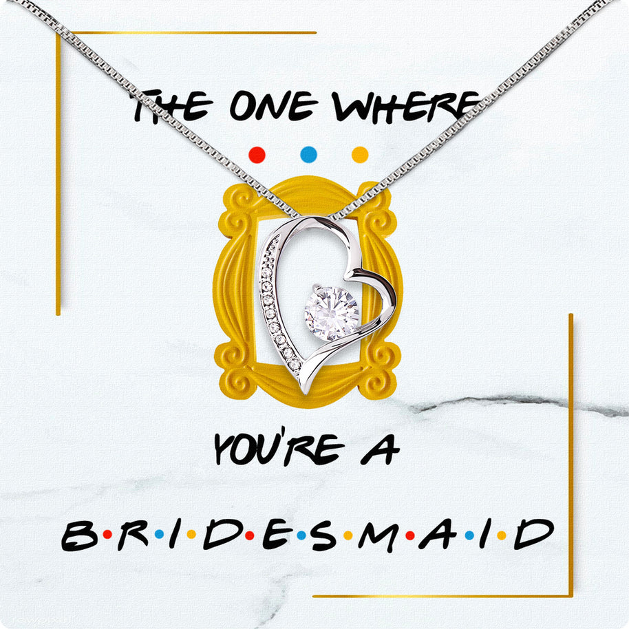 Bridesmaid Necklace With Personalized Message Card