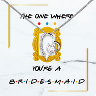 Bridesmaid Necklace With Personalized Message Card