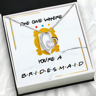 Bridesmaid Necklace With Personalized Message Card