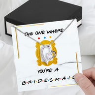 Bridesmaid Necklace With Personalized Message Card