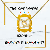 Bridesmaid Necklace With Personalized Message Card