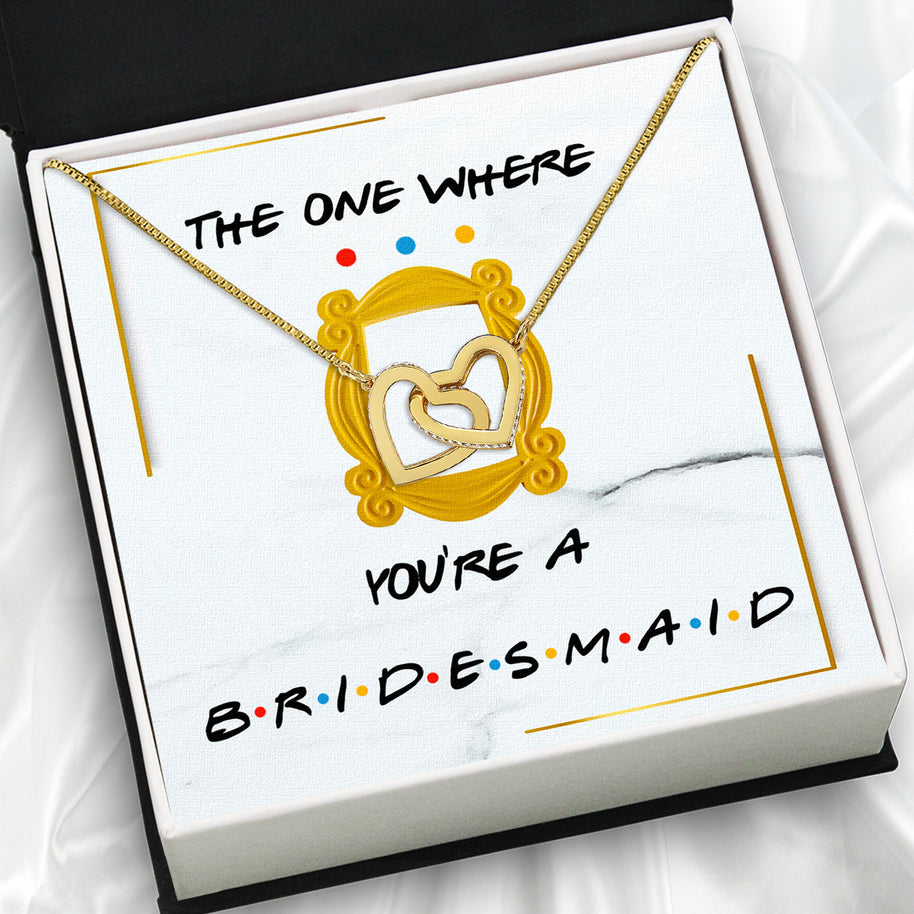 Bridesmaid Necklace With Personalized Message Card