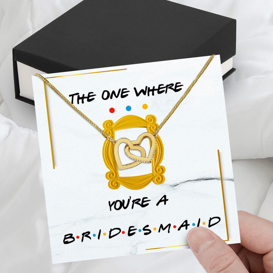 Bridesmaid Necklace With Personalized Message Card
