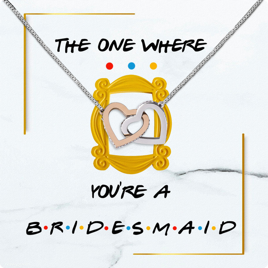 Bridesmaid Necklace With Personalized Message Card