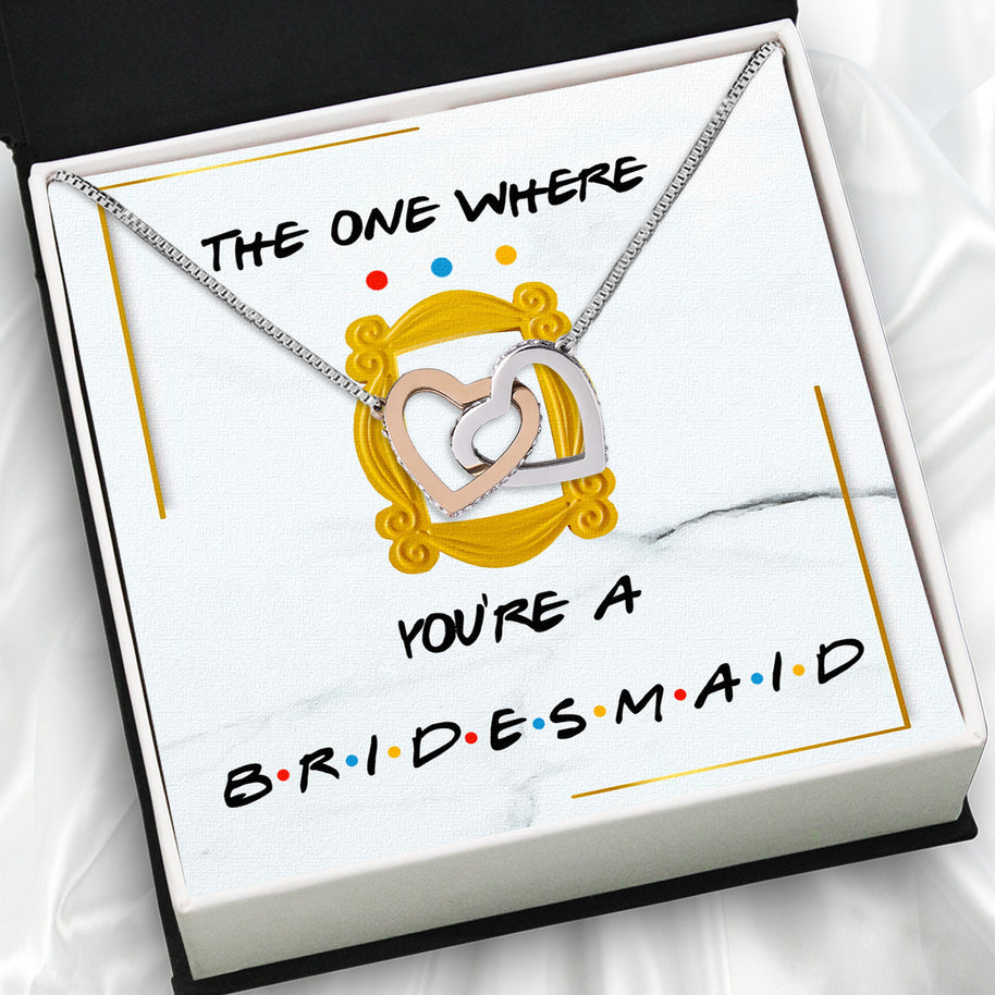 Bridesmaid Necklace With Personalized Message Card