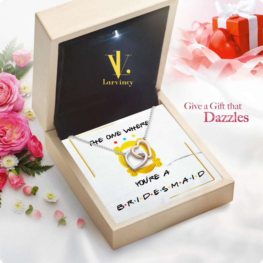 Bridesmaid Necklace With Personalized Message Card