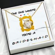 Bridesmaid Necklace With Personalized Message Card