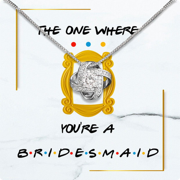 Bridesmaid Necklace With Personalized Message Card