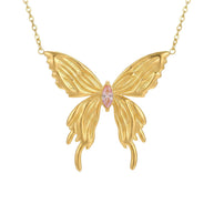 To My Daughter With Heartfelt Message - Butterfly Necklace For Daughter - Pages Of My Life
