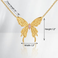 To My Daughter With Heartfelt Message - Butterfly Necklace For Daughter - Pages Of My Life