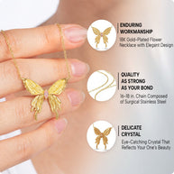 To My Daughter With Heartfelt Message - Butterfly Necklace For Daughter - Pages Of My Life