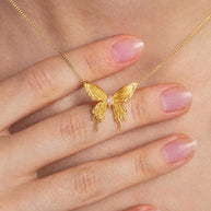 To My Daughter With Heartfelt Message - Butterfly Necklace For Daughter - Pages Of My Life