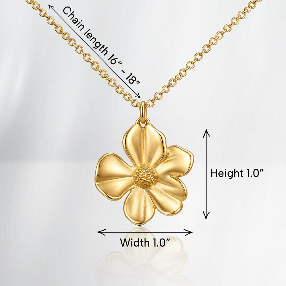 To My Daughter With Heartfelt Message - Cosmos Flower Necklace For Daughter - Always In Mine
