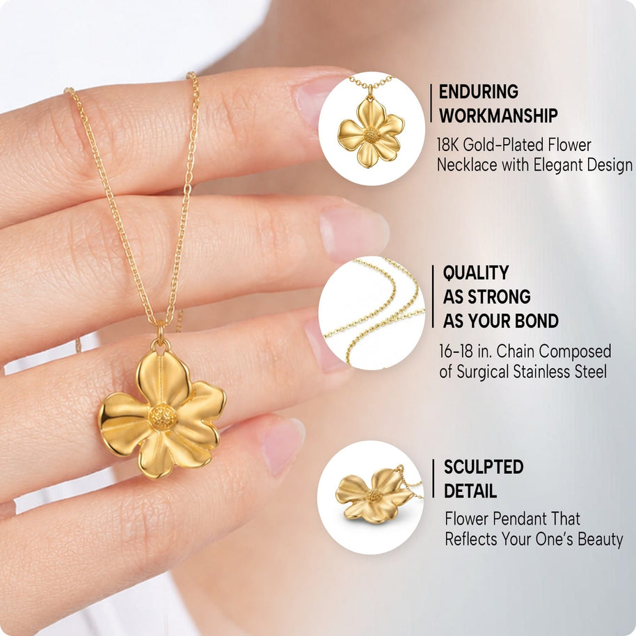 To My Daughter With Heartfelt Message - Cosmos Flower Necklace For Daughter - Always In Mine
