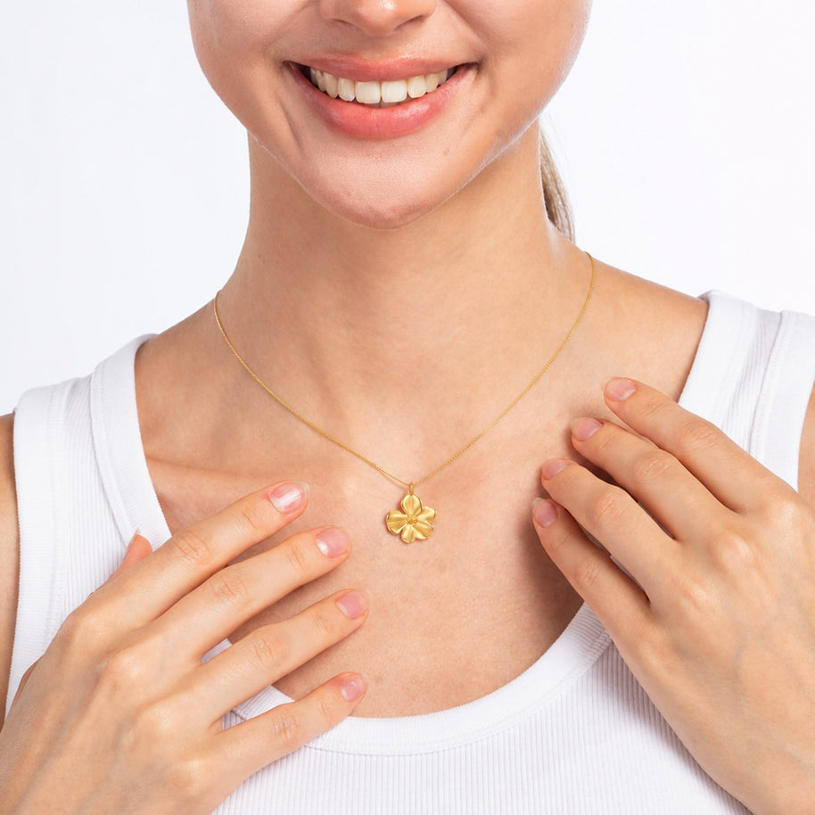 To My Daughter With Heartfelt Message - Cosmos Flower Necklace For Daughter - Straighten Your Crown