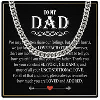 Thumbnail for Cuban Necklace Gifts For Dad With Personalized Message Card Necklace