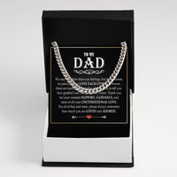 Thumbnail for Cuban Necklace Gifts For Dad With Personalized Message Card Necklace