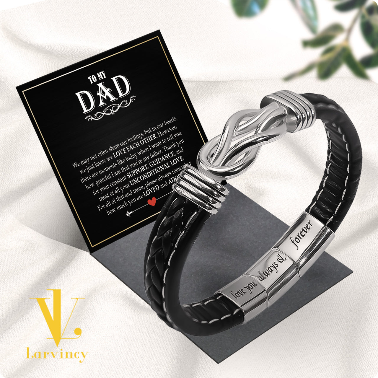 Bracelet Necklace Gifts For Dad With Personalized Message Card Necklace