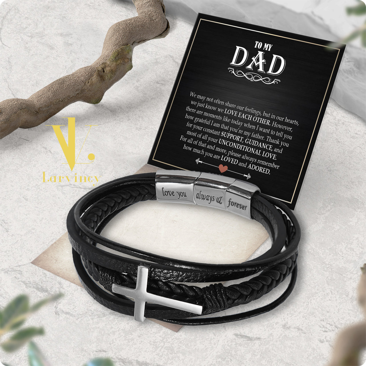 Bracelet Necklace Gifts For Dad With Personalized Message Card Necklace