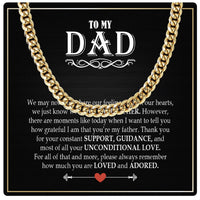 Thumbnail for Cuban Necklace Gifts For Dad With Personalized Message Card Necklace