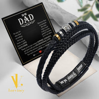 Thumbnail for Bracelet Necklace Gifts For Dad With Personalized Message Card Necklace