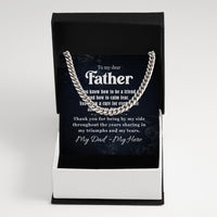 Thumbnail for Cuban Necklace Gifts For Dad With Personalized Message Card Necklace